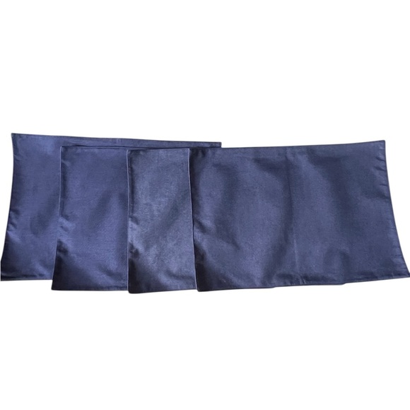 Unbranded Set of 4 Navy Blue Linen Placemats - Picture 2 of 2